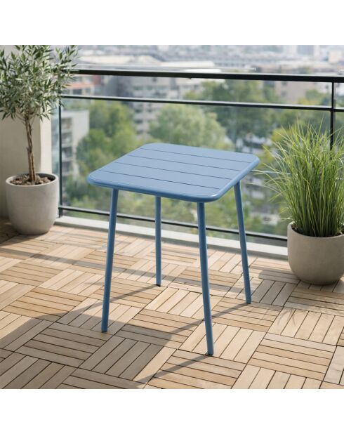 Falcou vierkante 2-zits blauwe tafel - 50x50 cm