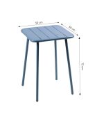 Falcou vierkante 2-zits blauwe tafel - 50x50 cm