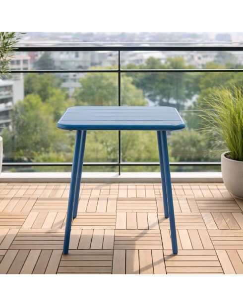 Falcou vierkante 2-zits blauwe tafel - 50x50 cm