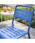 Set von 2 stapelbaren Gartenstühlen Falcou blau - 43x59x79 cm