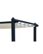 Pergola autoportante 3x4 m avec toile rétractable Rilova beige - 405x298x227 cm
