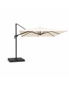 Ceret ecru rechteckiger, versetzter drehbarer Aluminium-Sonnenschirm - 300x400x258 cm