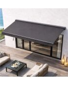 Tenda manuale in alluminio con tela Helino grigia - 395x250x14 cm