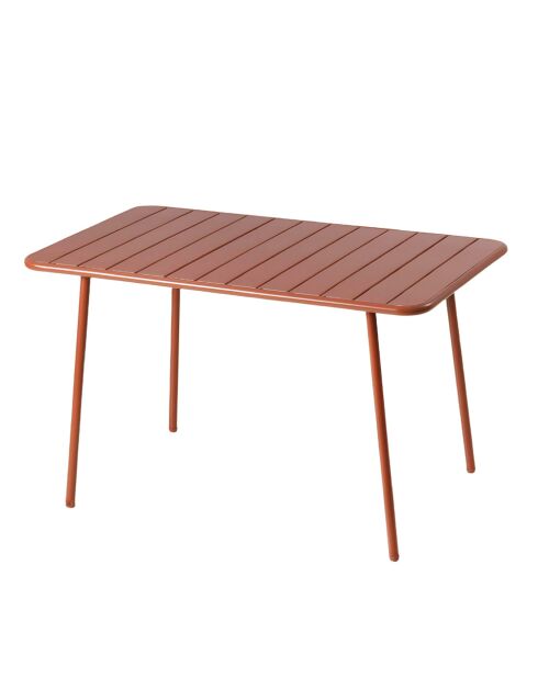 Falcou terracotta tuintafel met 4 tot 6 zitplaatsen - 120x70x72 cm
