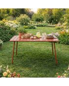 Falcou Terrakotta-Gartentisch 4 bis 6 Sitze - 120x70x72 cm