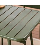 Table de jardin 4 à 6 places Falcou verte - 120x70x72 cm