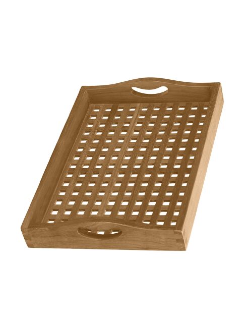 Plateau en teck Melin marron - 82x46x51 cm