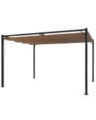 Pergola autoportante avec toile en polyester Island taupe - 300x400x224 cm