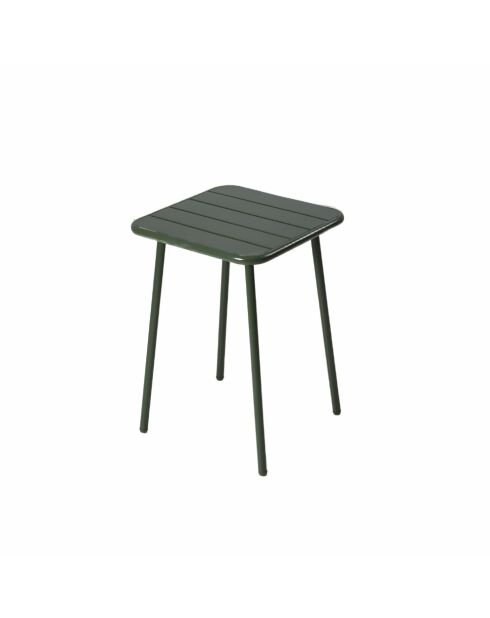 Table carrée 2 places Falcou verte - 50x50 cm