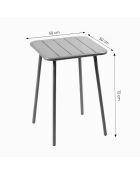 Table carrée 2 places Falcou verte - 50x50 cm