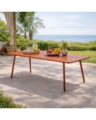 Falcou terracotta tuintafel voor 8/10 personen - 200x80x72 cm