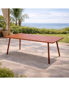 Falcou terracotta tuintafel voor 8/10 personen - 200x80x72 cm