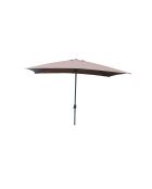 Cefalonia rechteckiger Regenschirm braun - 293x193x245 cm