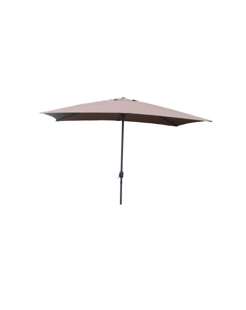 Cefalonia rechteckiger Regenschirm braun - 293x193x245 cm