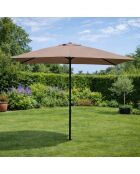 Cefalonia rechteckiger Regenschirm braun - 293x193x245 cm