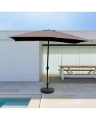 Cefalonia rechteckiger Regenschirm braun - 293x193x245 cm