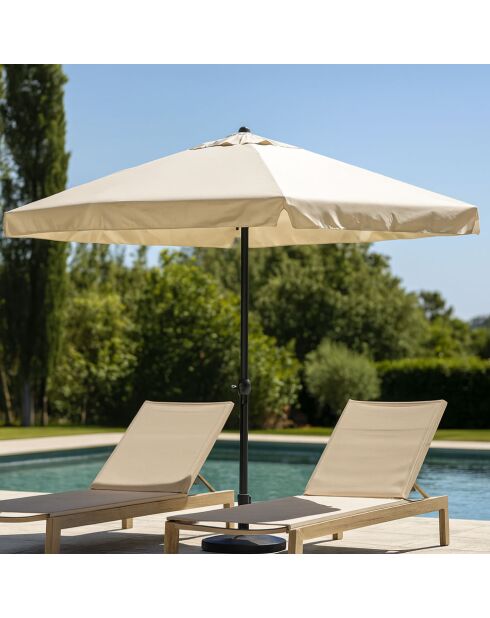 Gaeta ecru quadratischer Schirm - 295x295 cm