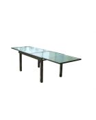 Arvona grauer ausziehbarer Gartentisch aus Aluminium - 135x90x76 cm