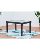 Arvona grauer ausziehbarer Gartentisch aus Aluminium - 135x90x76 cm