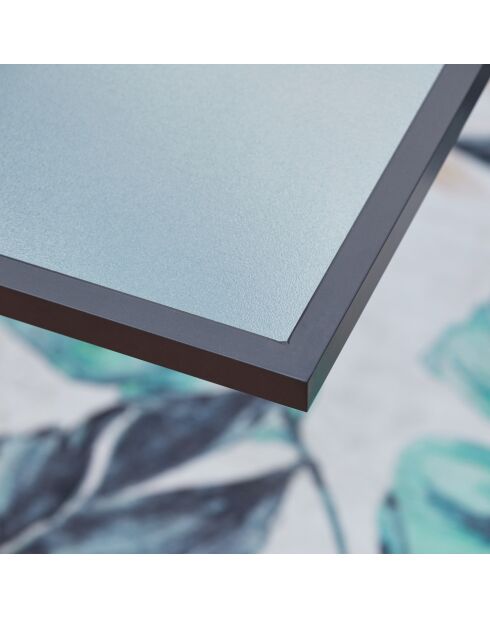 Arvona grauer ausziehbarer Gartentisch aus Aluminium - 135x90x76 cm