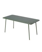 Table de jardin 6 places Falcou verte - 160x70x72 cm