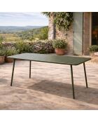 Table de jardin 6 places Falcou verte - 160x70x72 cm