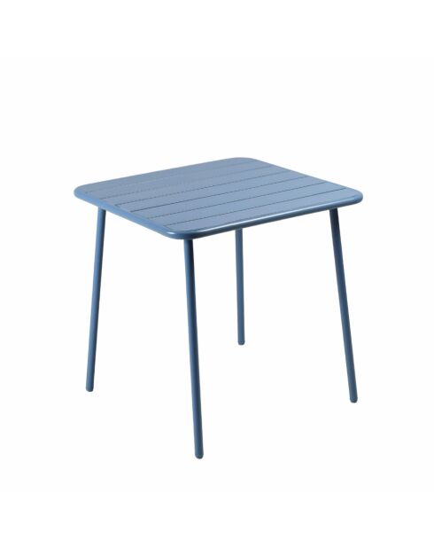 Blauer quadratischer 4-Sitzer-Tisch von Falcou - 70x70 cm