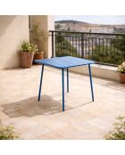 Blauer quadratischer 4-Sitzer-Tisch von Falcou - 70x70 cm