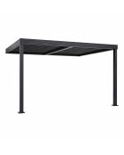 Kamares schwarze lehnbare bioklimatische Pergola aus Aluminium - 300x300x230 cm