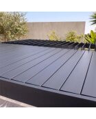Kamares schwarze lehnbare bioklimatische Pergola aus Aluminium - 300x300x230 cm
