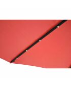 Johan quadratischer LED-Offset-Sonnenschirm, Terrakotta, 300 x 300 x 245 cm