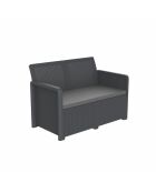 4-zits tuinmeubilair van hars met grijze Loggia-salontafel - 4 stuks