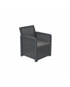 4-zits tuinmeubilair van hars met grijze Loggia-salontafel - 4 stuks