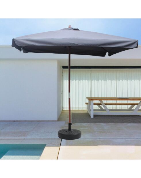 Jovira grauer runder gerader Sonnenschirm - 300x300x245 cm