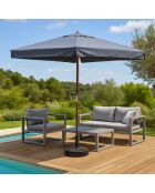 Jovira grauer runder gerader Sonnenschirm - 300x300x245 cm