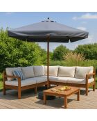 Jovira grauer runder gerader Sonnenschirm - 300x300x245 cm