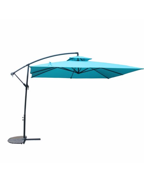 Brindisi blauer runder Offset-Sonnenschirm - 295x295x220 cm