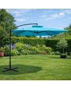 Brindisi blauer runder Offset-Sonnenschirm - 295x295x220 cm
