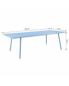 Falcou 10/12 persoons tuintafel blauw - 234x96x72 cm