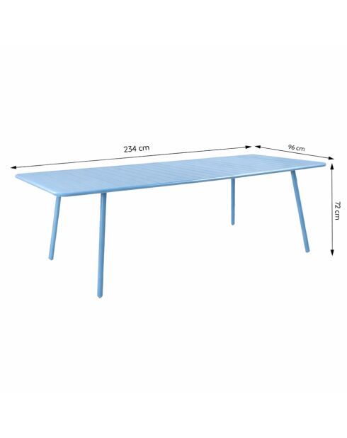 Falcou 10/12 persoons tuintafel blauw - 234x96x72 cm