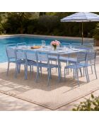 Falcou 10/12 persoons tuintafel blauw - 234x96x72 cm
