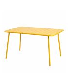 Falcou Gartentisch 4 bis 6 Sitze gelb - 120x70x72 cm