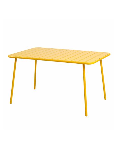 Falcou Gartentisch 4 bis 6 Sitze gelb - 120x70x72 cm