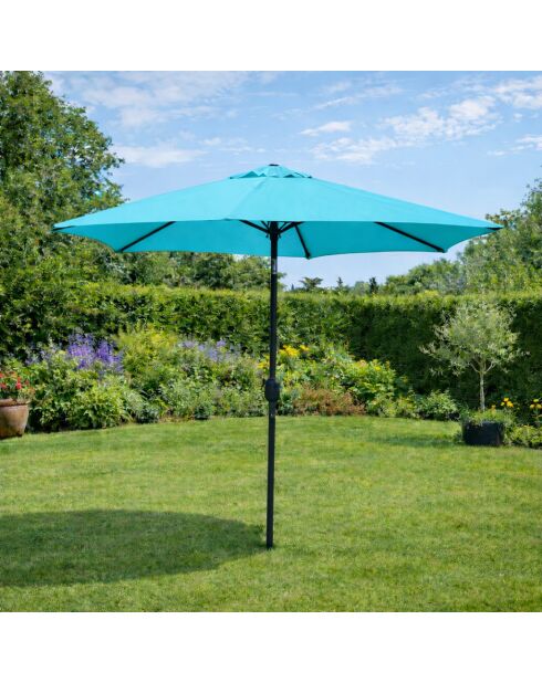 Sombrilla redonda azul Salerno - 250x250x226 cm