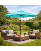 Salerno blauer runder Sonnenschirm - 250x250x226 cm