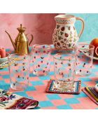 4 pièces de verres Lady 510 doré/transparent - 8,8x8,8x12 cm