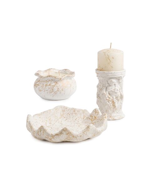 3 pièces de bougies Ers1238 doré