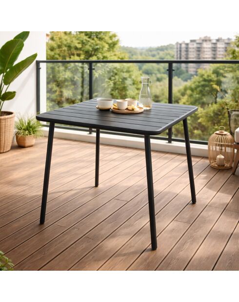 Falcou quadratischer 4-Sitzer-Tisch dunkelgrau - 70x70 cm