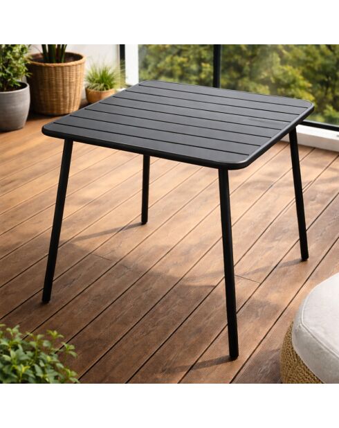 Falcou quadratischer 4-Sitzer-Tisch dunkelgrau - 70x70 cm