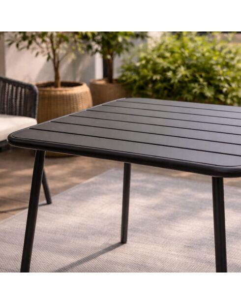 Falcou quadratischer 4-Sitzer-Tisch dunkelgrau - 70x70 cm